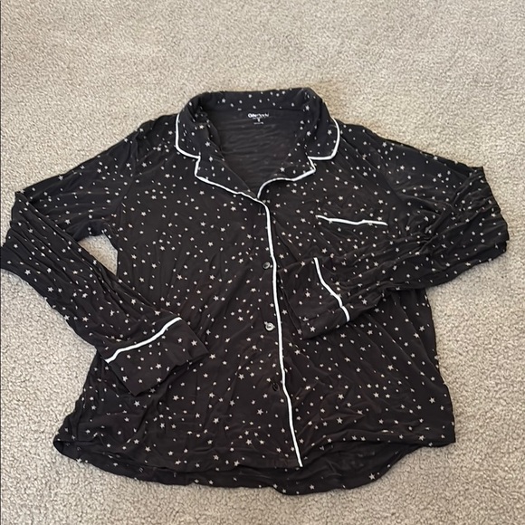 GAP- True Sleep Black Star Print Pajama Top size small - Picture 1 of 6